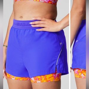 Women’s Purple Layered Athletic Shorts